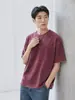 Camiseta de algodón puro de manga corta para hombre estilo vintage, corte holgado europeo y americano, adecuada para adolescentes, Amazon transfronterizo, 180G, marca americana de moda, venta al por mayor