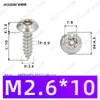 Tornillos Autoperforantes de Acero Inoxidable 304 de Cabeza Redonda Ranurada Gb7380 Antirrobo Autoperforantes Cola Puntiaguda Tornillos de Rosca Gruesa M2-M6