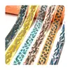3cm Textura de Leopardo Colorida Pedrería Código de Barras Diamante Caliente Malla de Encaje Decoración de Coche Pegatinas Accesorios para Joyería DIY Accesorios