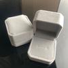 Empaque de producto caja de fondo con ranura en V de imitación piel Mosan negro tarjeta de certificado anillo gato gatito estrella Dallo caja de embalaje