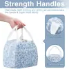 Bolsa de Almoço Lancheira Térmica Bolsa Cooler de Armazenamento À Prova de Vazamentos Bolsa de Mão de Veludo Cotelê para Trabalho Viagem Praia Piquenique