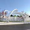 Esculturas de árvores em aço inoxidável feitas sob medida para paisagismo, esculturas para parques e cidades, esculturas para áreas cênicas, elementos decorativos para parques e pátios para privacidade e decoração