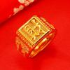 Anillos de la Fortuna para Hombre, Varios Diseños, Anillos con Cabeza de Dragón y Guan Gong para Atraer Riqueza, Joyería de Latón Chapado en Oro