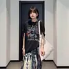 Nuevos Tops de Verano 2026 Estilo Coreano Holgado y Relajado Gama Alta, Camisetas de Manga Corta de Algodón Puro Únicas y Hermosas de Nicho para Mujer