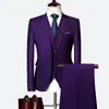 Comercio Exterior Nuevo Traje Casual de Negocios para Hombre Tres Piezas Dos Botones Coreano Corte Delgado Traje para Novio Traje de Hombre