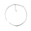 Collar de plata rota con diseño de nicho de lujo ligero y perla, nueva y popular cadena de clavícula femenina de alta calidad 2023