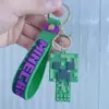 Pingente de Mochila Minecraft Chaveiro de Bloco de Construção Pequeno Acessório de Desenho Animado DIY Chaveiro de Carro de Borracha Macia PVC Tendência