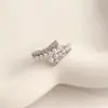 Anillo Sencillo de Perla Francés, Anillo Abierto Ajustable Personalizado, Circonita Micro-pavimentada, Anillo de Moda de Nicho que No se Desvanece