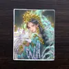 Pintura Thangka Dorada de Color al por Mayor Núcleo Zorro de Nueve Colas Hada Zorro Zakiram Vida Pasada y Vida Presente Thangka con Dorado Espolvoreado Tarjeta de Lienzo Núcleo