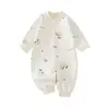 Mameluco para bebé estilo pijama de primavera y otoño, algodón puro Clase A, ropa para niños, otoño e invierno, capa base para bebé, mameluco de manga larga