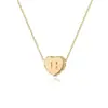 Amazon Transfronterizo Nuevo Diseño Collar con Forma de Corazón Collar de 26 Letras Moda para Mujer Versátil Regalo de Cumpleaños