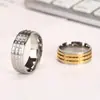 Anillo Geométrico Simple Nuevo Estilo Europeo y Americano 2024 Nicho de Gama Alta Anillo de Tres Filas Oro y Plata Unisex