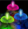 Lâmpada de Água-Viva Solar LED Fibra Óptica Luz Colorida de Atmosfera Decoração de Paisagem de Jardim Luz Colorida Plugue de Chão para Gramado Luz Noturna