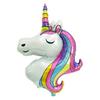 Venta Caliente Transfronteriza Globo de Película de Aluminio de Unicornio Arcoíris de Forma Grande Globo de Papel de Aluminio Decoración para Fiesta de Cumpleaños