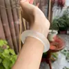 Pulsera de Cuarcita Natural Calcedonia es Anillo Jade de Hielo Blanco Hielo Luna Jade Blanco Hielo Lichi Hielo Congelado