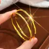 Loja de Ouro Mesmo Estilo Ouro Areia Ouro Imitação Escama de Dragão Escovada Pulseira para Mulheres, Pulseira de Luxo Leve de Alta Qualidade, Moderna e Versátil