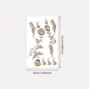 Pegatina de tatuaje temporal estilo henna de vid floral marrón, impermeable y de larga duración, para mujeres, para el dorso de la mano y los dedos, con un tacto de alta gama, realista y no reflectante