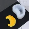 Molde de Silicona para Waffles Caseros Pan Croissant Galleta Fondant Pastel Vela Resina Huevo de Simulación