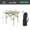 Conjunto de Mesa Portátil para Rolinhos de Ovo para Uso Externo, Mesa e Cadeiras Dobráveis, Essencial Popular para Camping e Piquenique Mesa e Cadeiras Dobráveis