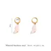 Nuevos Pendientes de Acero Inoxidable Estilo Chino Piedra Natural Ojo de Tigre Ganchos para Orejas para Mujer Pendientes de Gama Alta Joyería Joyería Versátil Venta al por Mayor