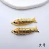 Cobre Banhado a Ouro Alta Retenção de Cor Atividade de Boa Sorte Pingente de Carpa Miçangas Artesanais Material DIY Pulseira Colar Acessórios de Joias