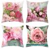 Funda de Almohada Serie Rosa Retro Americana Hogar Sofá Almohada Cojín Cubierta Venta al por Mayor Almohada