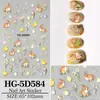 Pegatinas para Uñas de Huevos de Pascua 5D en Relieve Estéreo Conejito de Pascua Pegatinas de Uñas DIY Accesorios Modelo Hg