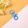 Acessórios de jóias DIY: fivela de cachorro colorida com argola de fecho, gancho de fecho, chaveiro de metal pintado, materiais para pingente de bolsa