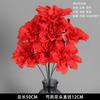 Flor de simulación roja flor de fila guía de camino de boda material flor techo decoración arte floral flor falsa rojo vino flor de boda