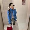 Estilo Preguiçoso Cor Sólida Zíper Duplo Gola Lapela Casaco Suéter Feminino Outono e Inverno Novo Solto Gola Simples Cardigan Tricô Grosso