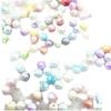 Cuentas redondas de color sólido Mabei de 4/6/8/10 mm, material para abalorios hechos a mano DIY, cadena para teléfono móvil, pulsera, accesorios de joyería