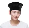 Chapéus de Chef Masculinos e Femininos, Chapéus de Trabalho para Chef de Padaria, Confeitaria e Doceria, Chapéus de Tecido de Alta Qualidade, Chapéus de Chef Branco Puro