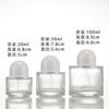 Frasco de Perfume Refilável Fashion com Tampa de Pressão, Frasco Moldado de Vidro Transparente, Frasco com Borrifador de Pressão, Frasco para Embalagem Cosmética