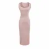91630-2026 Vestido de Tirantes Ajustado a la Cintura para Mujer de Primavera/Verano Estilo Europeo y Americano Sexy Vestido Bodycon con Escote Cuadrado