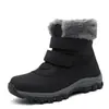 Zapatos de Mujer de Talla Grande Transfronterizos Otoño e Invierno Zapatos de Algodón de Caña Alta para Mujer Botas de Nieve Engrosadas Zapatos para Madre Mayor Negro