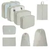 Bolsa de almacenamiento para viajes transfronterizos, set de neceser, bolsa de almacenamiento organizadora de ropa para equipaje de siete piezas, bolsa de almacenamiento de viaje