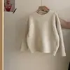 Novo Conjunto de Outono para Meninas, Tamanhos Médio e Grande, Estiloso, Colete de Algodão Engrossado, Suéter de Tricô com Lã, Calça Casual, Conjunto de Três Peças