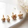 Pendientes de aguja de plata S925 estilo coreano, estilo francés, retro, con hebilla de rosa para mujer, de alta gama, ligeros, de lujo, exquisitos, estilo hada