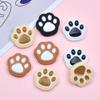 Accesorios de resina al por mayor diy hecho en casa hebilla para zapatos con agujeros clip para el cabello de gel crema dibujos animados pata de gato linda
