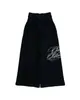 Pantalones Casuales con Cordones Estilo Calle Americano Transfronterizo para Hombre Y2K Retro Harajuku Pantalones Rectos Bordados Personalizados Pantalones Deportivos Hip-Hop