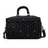 Bolsa de viagem para estudantes do sexo feminino, design simples, grande capacidade, leve, pode ser carregada no ombro ou na mão, adequada para viagens, lazer e uso diário.