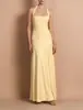 Vestido europeo y americano de cuello halter y escote cuadrado con paneles de satén, vestido largo y vaporoso, vestido de noche negro para banquetes y fiestas