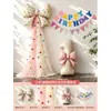 Cenário de decoração para o 2º aniversário para meninas pequenas, balões com o número 2, festa infantil de bebê, fundo cerimonial para sessão de fotos