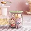 Taburete de Almacenamiento Extra Grande con Contenedor para Peluches, Caja de Almacenamiento para Sentarse, Almacenamiento Transparente para Muñecas para Niños