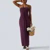 Transfronterizo 2026 Verano Nuevo Vestido Europeo y Americano para Mujer Ajustado Elegante Adelgazante Color Sólido Vestido sin Mangas al Cuello