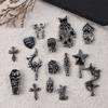 Joyería de Aleación Nueva para el Día de Todos los Santos Accesorios Europeos y Americanos Transfronterizos Retro Oscuro Gótico Alas de Demonio Calavera para Manicura