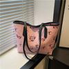 Bolsas para Mulheres 2025 Outono Nova Sacola de Compras Ombro Único Grande Capacidade Estampa de Cereja Moda Simples Bolsa Tote Bolsa de Mão