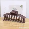 Porta tarjetas de goma de alta calidad, gran pinza para el pelo, horquilla marrón sencilla, código de barras, accesorios para el cabello, clip de tiburón para la parte posterior de la cabeza