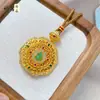 Nuevo Colgante Estilo Chino con Calabaza Incrustada, Brújula Giratoria y Diseño Ruyi, Similar a los Vendidos en Joyerías de Oro, Adecuado para Collares de Clavícula, Colgantes de Joyería y Cadenas para Suéter