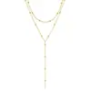 Collar de Borla Multicapa Simple de Venta Caliente Transfronterizo Europeo y Americano para Mujer, Cadena para Clavícula de Bola Versátil y de Moda